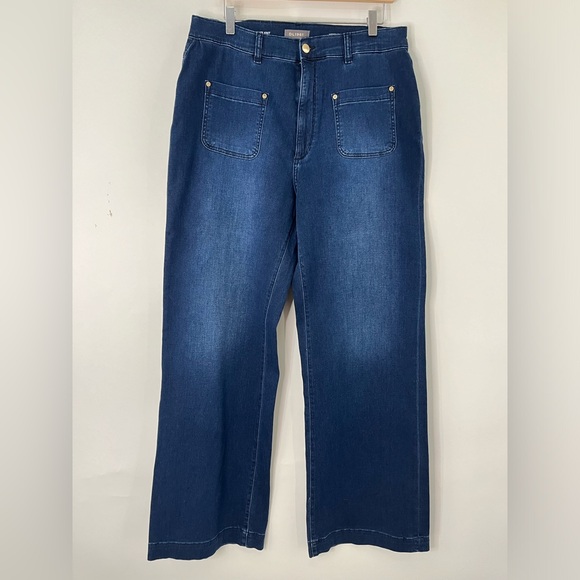 DL1961 32x33 hep burn Wide Leg High Rise 0439 dark wash Sailor patch pockets - Picture 2 of 12